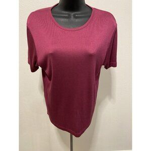 Sag Harbor Womens Size Small Sweater Short Sleeve Plum